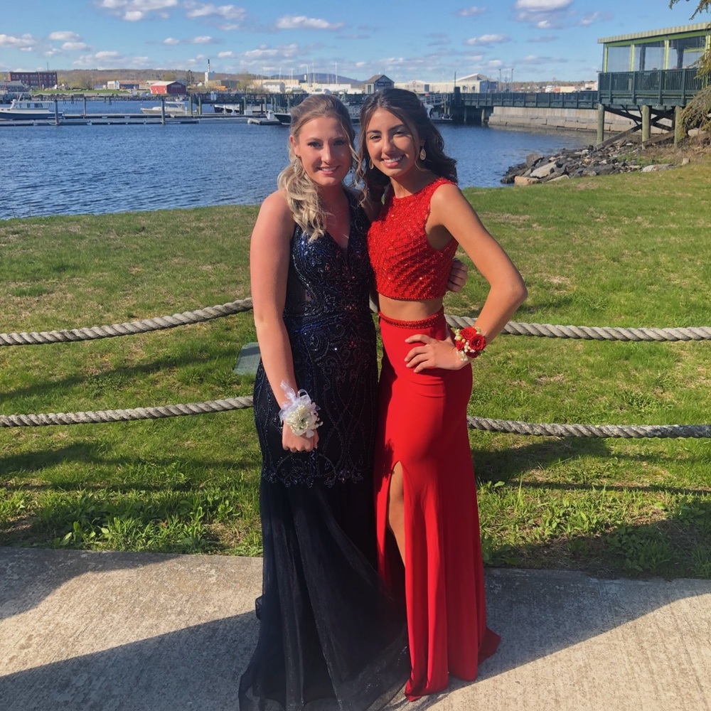 Red Sherri hill prom dress